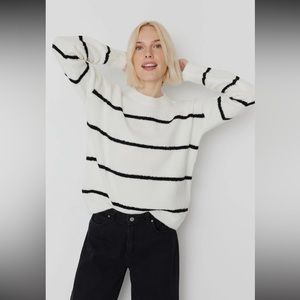 Black and White Striped Sweater